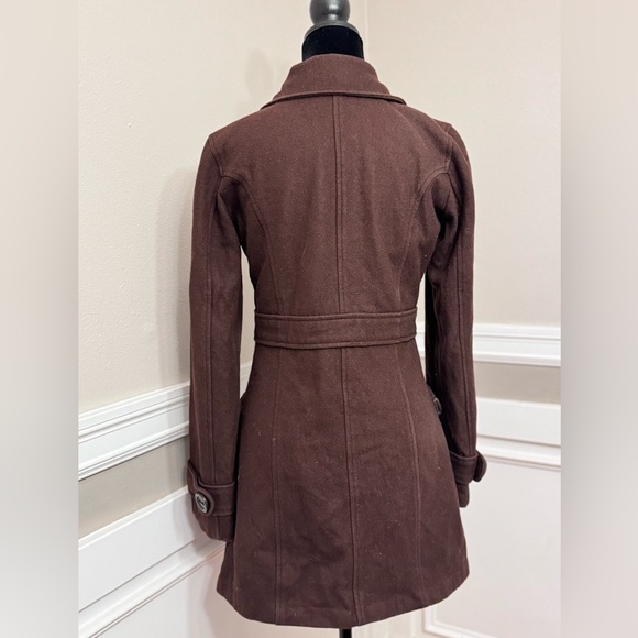 Tulle Anthropologie Wool Blend Peacoat Jacket • Women’s Medium • Chocolate Brown - Picture 2 of 7